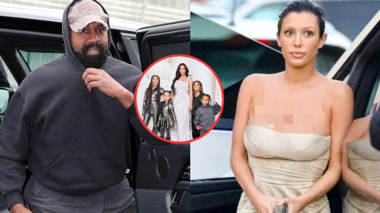 Imagen Principal de Nota: Esposa de Kanye West luce atrevido vestido en cena con hijos del rapero