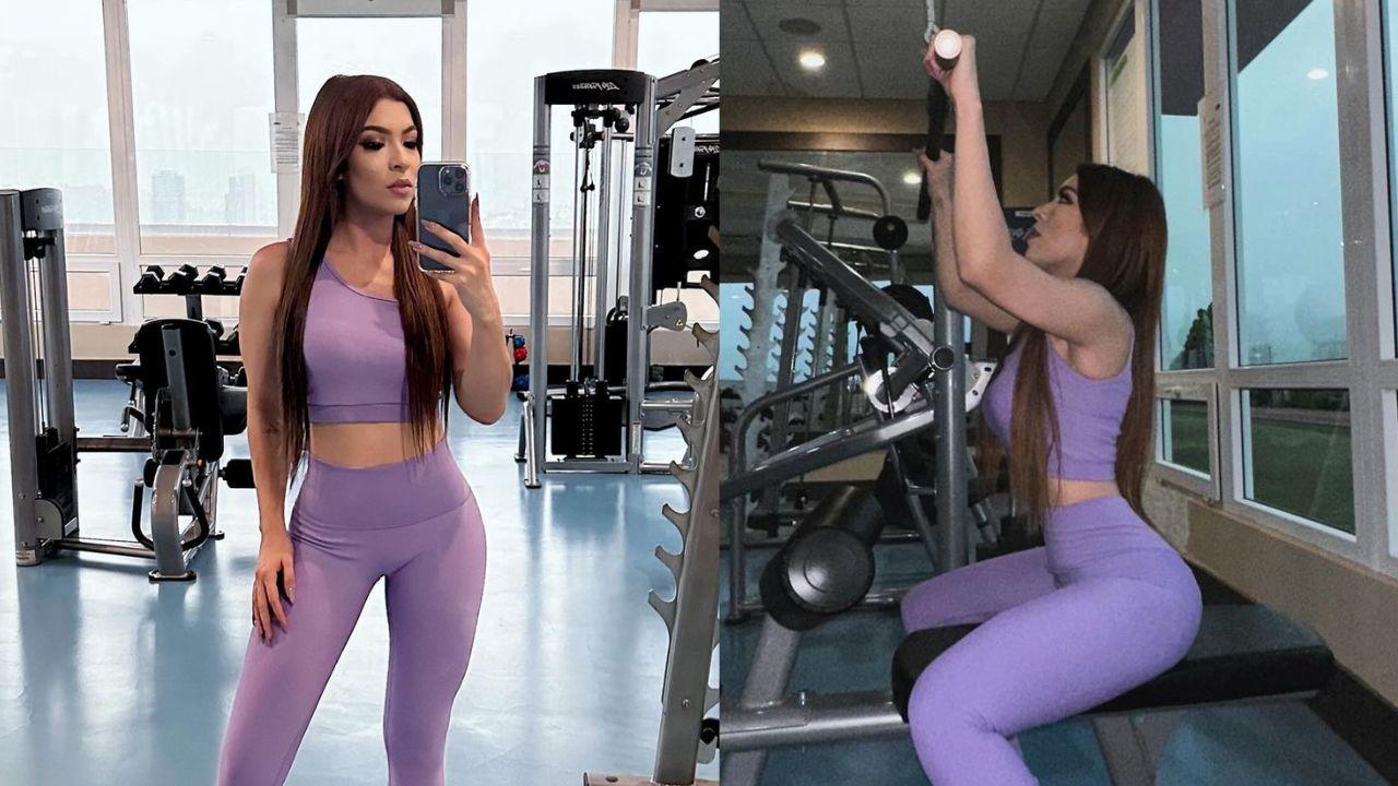 Imagen Principal de Nota: Laura Meza presume figura desde el gimnasio