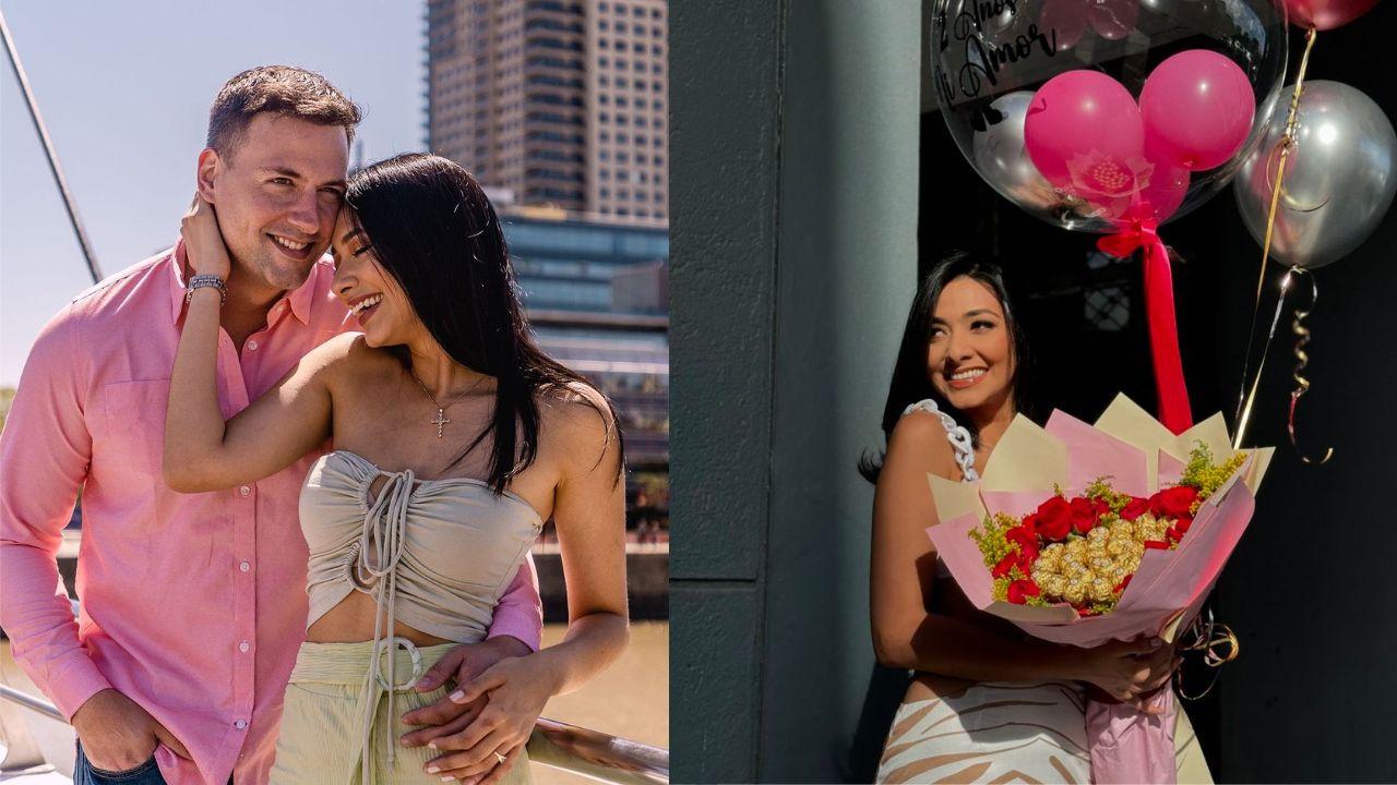 Imagen Principal de Nota: Karlen Pérez celebra dos años de amor con romántico  ramo de rosas de parte de Gus Leone