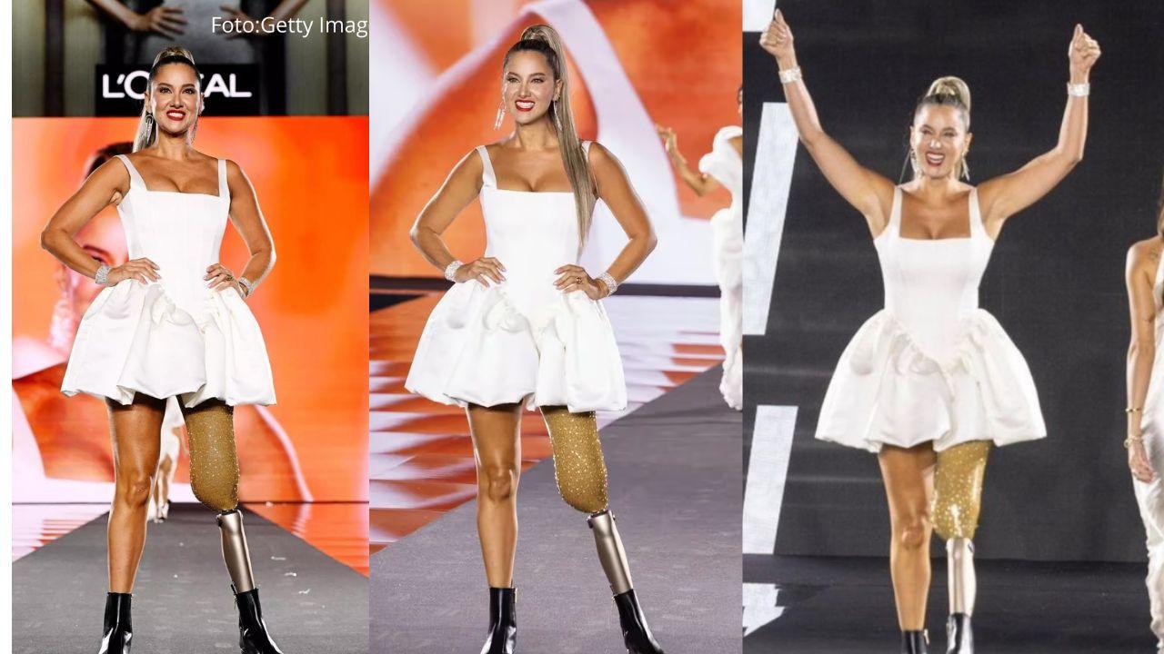 Imagen Principal de Nota: Daniella Álvarez deslumbró en la Paris Fashion Week, robándose el show mientras desfilaba con su prótesis