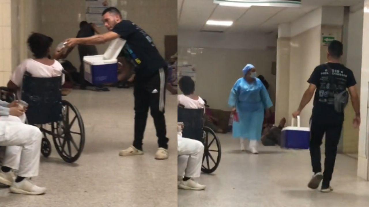 Imagen Principal de Nota: Venezolano conmueve al regalar comida a hondureños en hospital