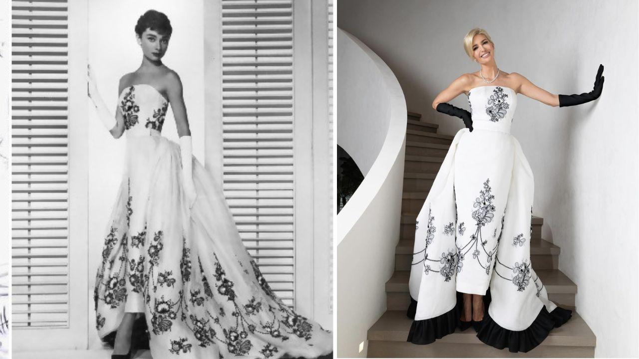 Imagen Principal de Nota: Ivanka Trump se pone el vestido más icónico de Audrey Hepburn  en el baile inaugural de Donald Trump