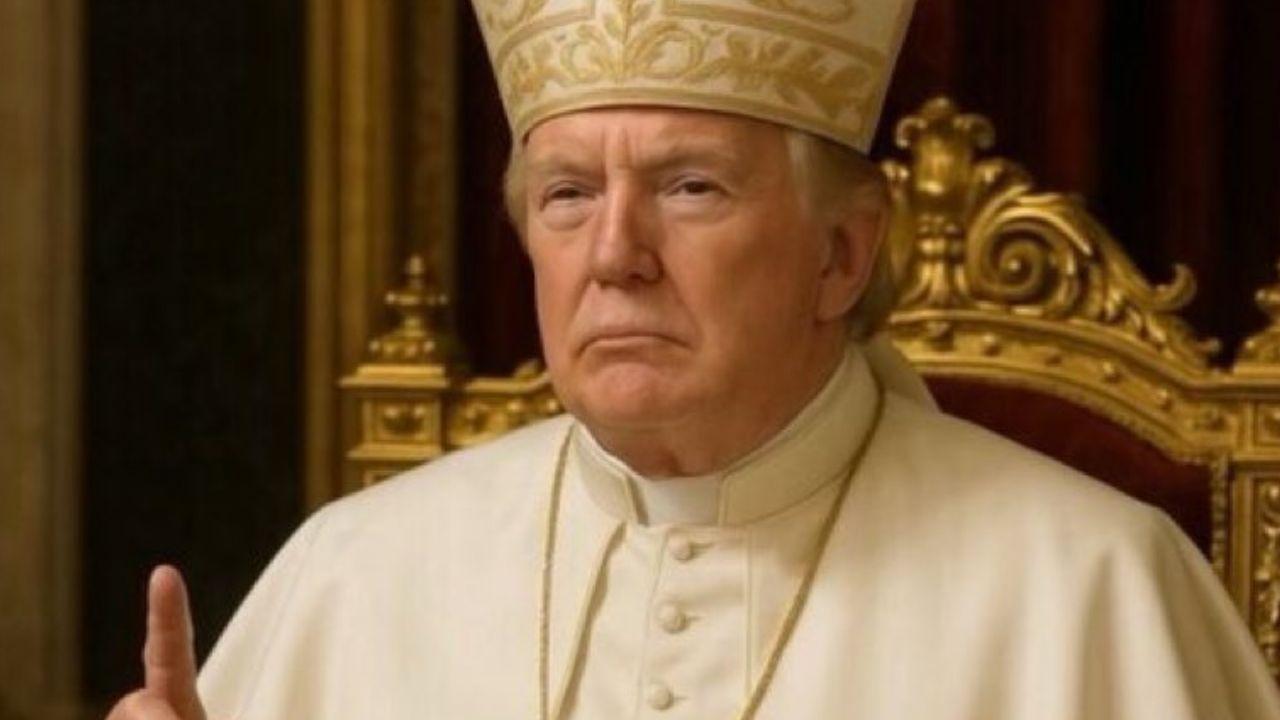 Imagen Principal de Nota: Donald Trump desata la polémica al publicar foto vestido de papa a días del cónclave