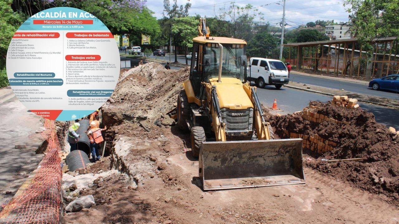Imagen de Calles de Tegucigalpa cerradas por mantenimiento este miércoles 14 de mayo