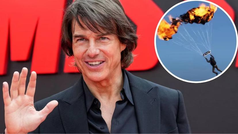 Tom Cruise rompe récords en "Misión Imposible": 16 saltos en paracaídas en llamas